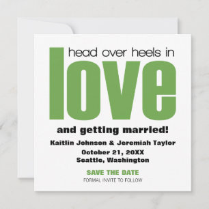 Convite de Data de Salvação Head Over Heels, Verde