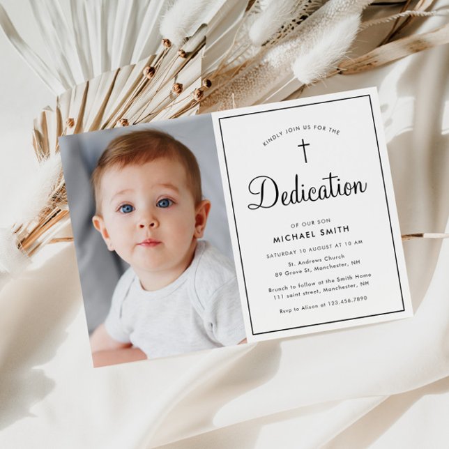 convite de dedicação de fotos de quadro moderno (Criador carregado)