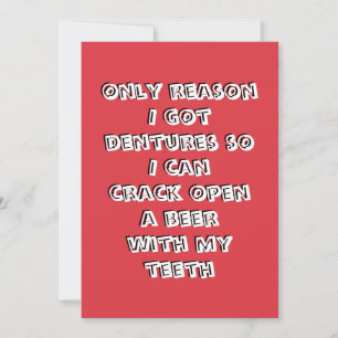 Convite de Dentes de Abertura de Garrafa