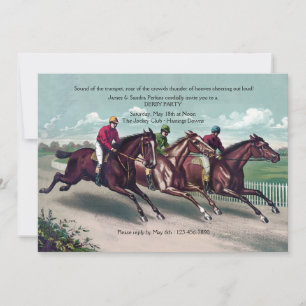 Convite de Derby da raça próxima