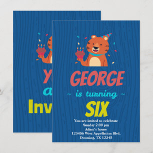 Convite de Desenho Animado de Cupcake do Tigre par