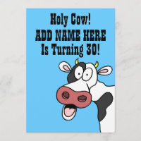Convite de desenho animado engraçado de 30º aniver
