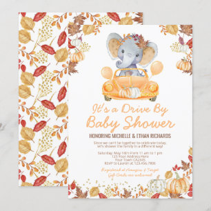 Convite de Desfile de Chuvada de Bebê Elefante