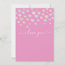 Convite de design Minimalista Elegante Eu amo você