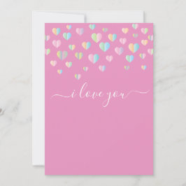 Convite de design Minimalista Elegante Eu amo você