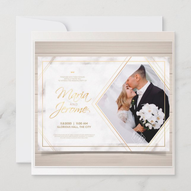 Convite de designer moderno, elegante. (Frente)