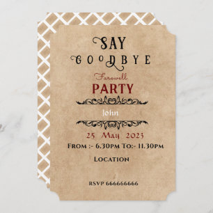 Convite de despedida