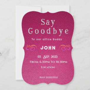 Convite de despedida