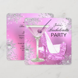 Convite de despedida de solteira com sapatos de sa