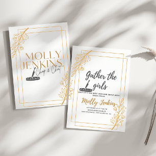 Convite de despedida de solteira com tema de culin