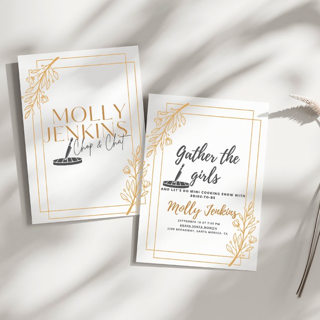 Convite de despedida de solteira com tema de culin (Criador carregado)