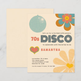 Convite de despedida de solteira com tema Disco re