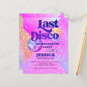Convite de despedida de solteira disco com orçamen