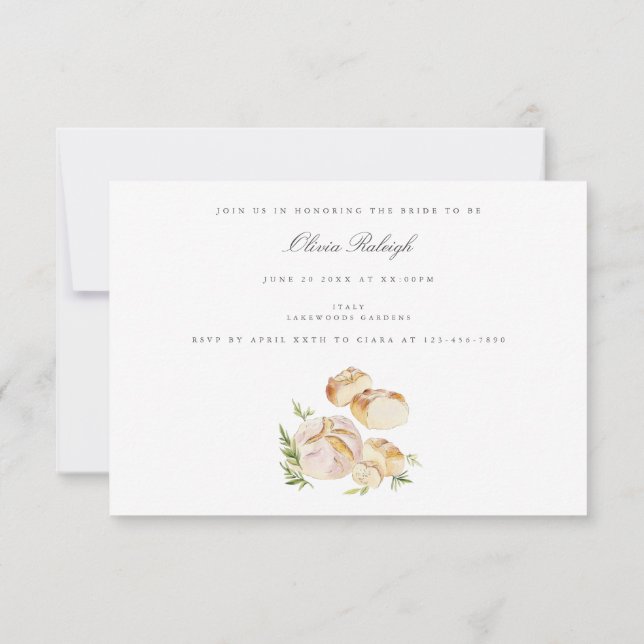 Convite de despedida de solteira em aquarela da To (Verso)