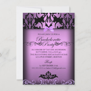Convite de Despedida de Solteira em Damask Elegant