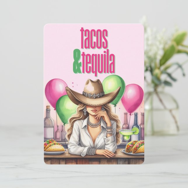 Convite de Despedida de Solteira Fiesta (Em pé/Frente)