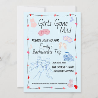Convite de Despedida de Solteira Girls Gone Mild