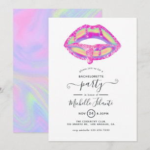 Convite de despedida de solteira Glitter Glam Chic