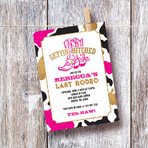 Convite de Despedida de Solteira Pink Gold Last Ro