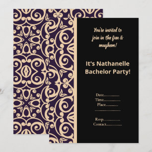 CONVITE DE DESPEDIDA DE SOLTEIRO BLACK PEACH PADRÃ