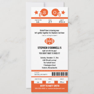 Convite de Despedida de Solteiro com Ingresso para