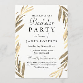 Convite de Despedida de Solteiro Moderno Folha Dou