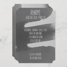 Convite de Despedida de Solteiro Preto e Cinza