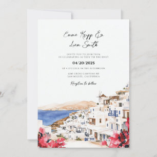 Convite de Destino de Casamento Grego em Mykonos