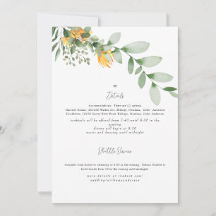 Convite de Detalhe de Casamento Formal de Girassol