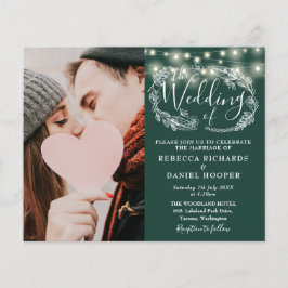 Convite de Detalhes de Casamento com Luzes de Esme