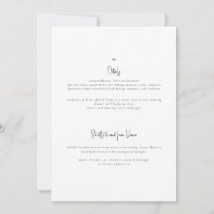 Convite de Detalhes de Casamento Just the Two of U