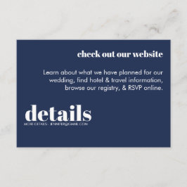 Convite de Detalhes de Casamento Minimalista