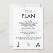 Convite de detalhes de casamento minimalista de co