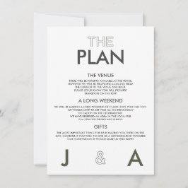 Convite de detalhes de casamento minimalista de co