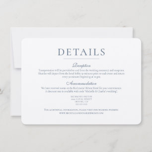 Convite de Detalhes de Casamento Minimalista Elega