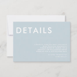 Convite de Detalhes de Casamento Mínimo