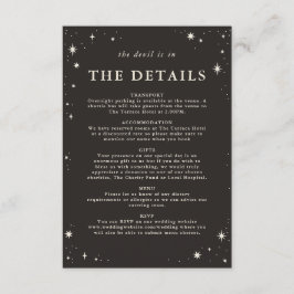 Convite de detalhes de casamento tarot boho celest