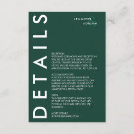 Convite de Detalhes de Noivado Mínimo