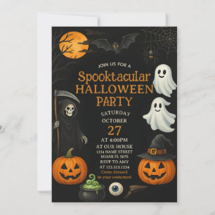 Convite de Dia das Bruxas à Noite Spooktacular