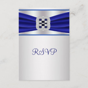 Convite de Diamante Safira Azul RSVP