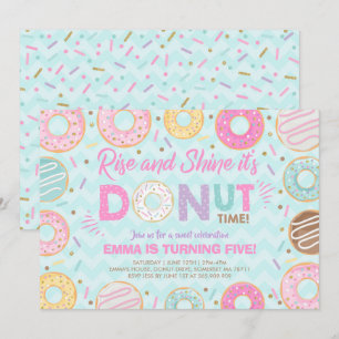 Convite de Donut Amanhecer É Hora de Donut