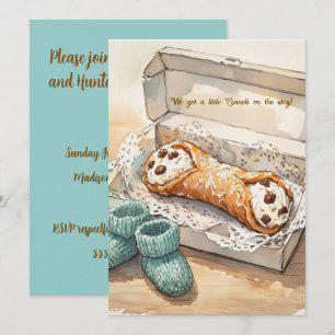 Convite de Download Digital Little Cannoli Baby