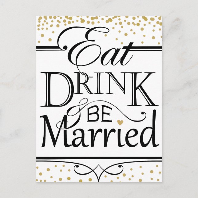 convite de Eat Drink and be Married (Frente)