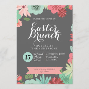 Convite de Egghunt da refeição matinal da pásco