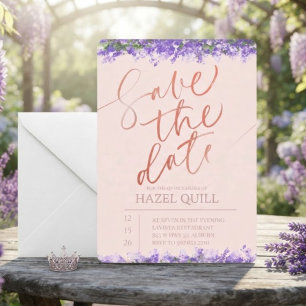 Convite de Elegante Floral Quinceañera