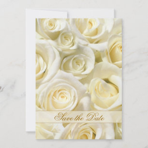Convite de Elegante rosa branca-creme para Salvar 