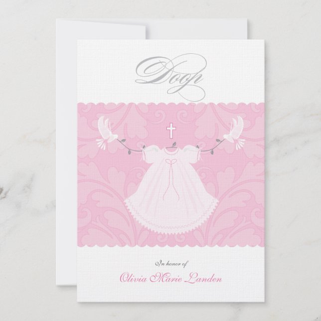 Convite De elegante Uitnodiging van het Doopsel van het Me (Frente)