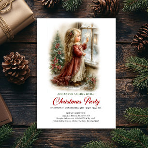 Convite de Encontro de Natal Cena de Inverno Menin