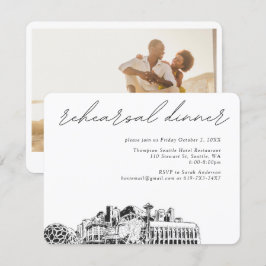 Convite de Ensaio de Casamento em Seattle - Cartão