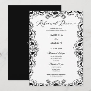 CONVITE DE ENSAIO DE CASAMENTO NO JARDIM PRETO E B